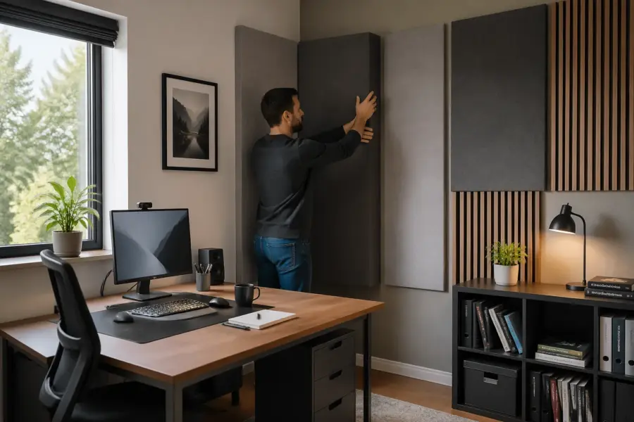 How to Use Acoustic Panels to Reduce Corner Reflections in a Home Office