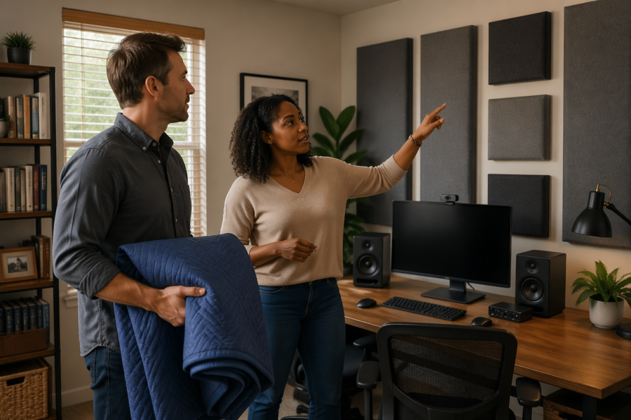 Acoustic Panels vs Moving Blankets for a Home Office: What Each One Is Good For