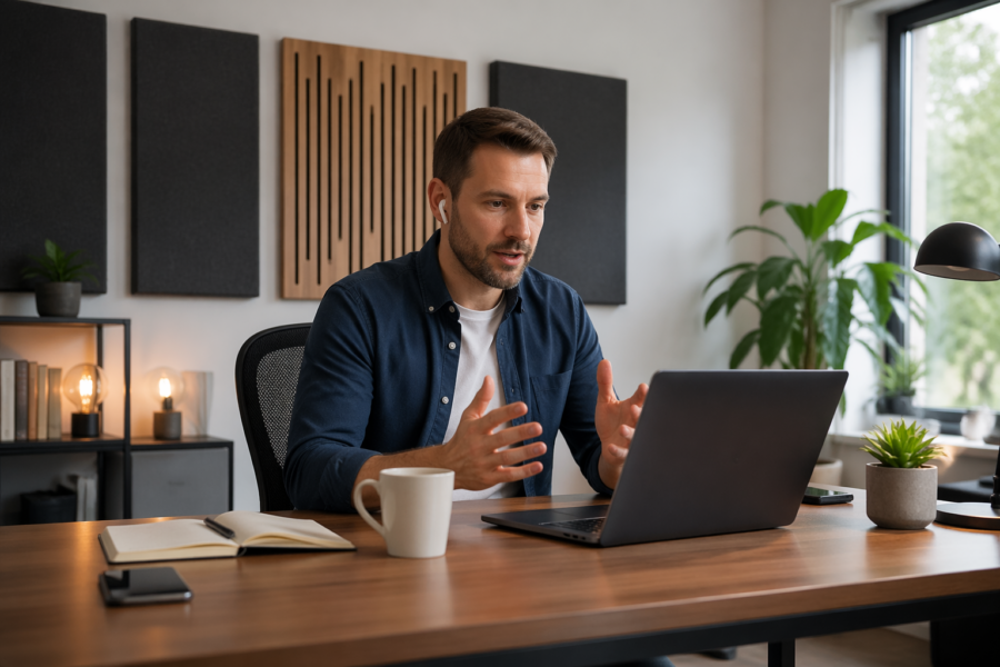 Acoustic Panels Behind Your Desk: The Best Setup for Meetings and Monitoring