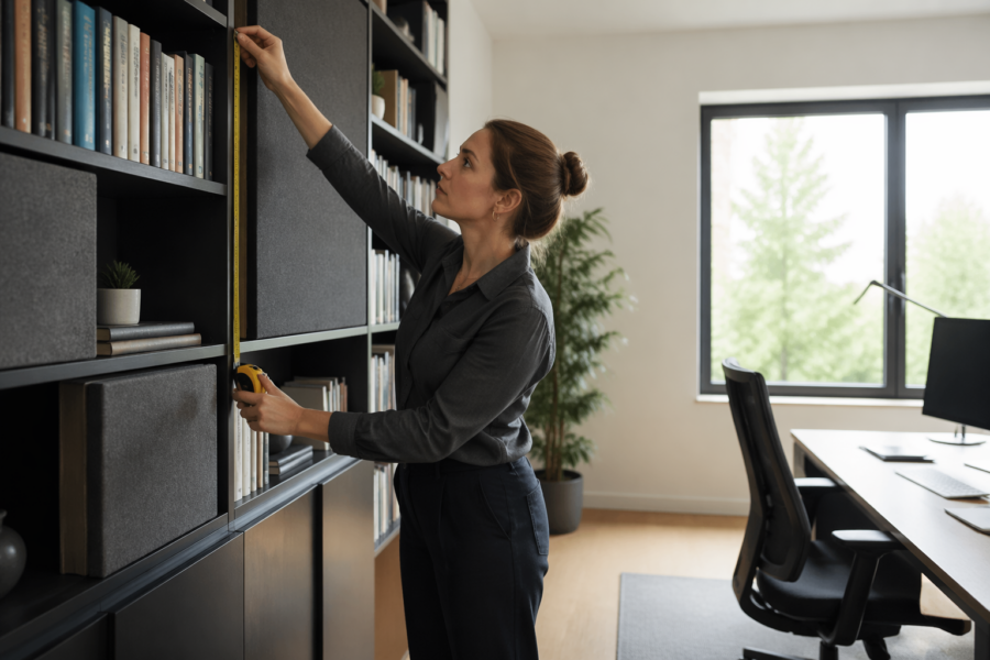 How to Use a Bookshelf Wall in Your Home Office Studio Geometry (Without Guessing)
