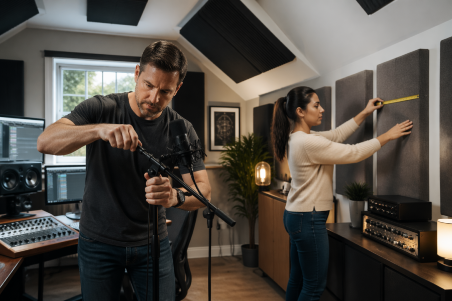 Home Office Studio Setup with a Sloped Ceiling: Geometry Guidelines