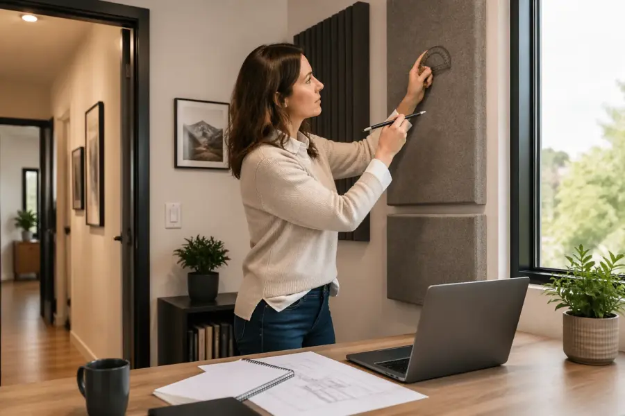 How to Plan Room Geometry When Your Home Office Studio Opens to a Hallway