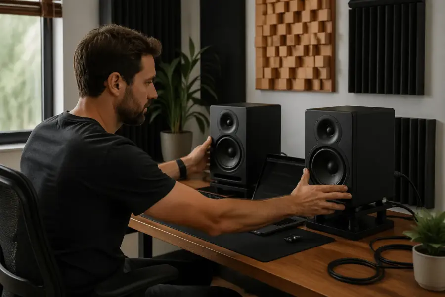 How to Set Up Studio Monitors for More Accurate Bass in a Home Office