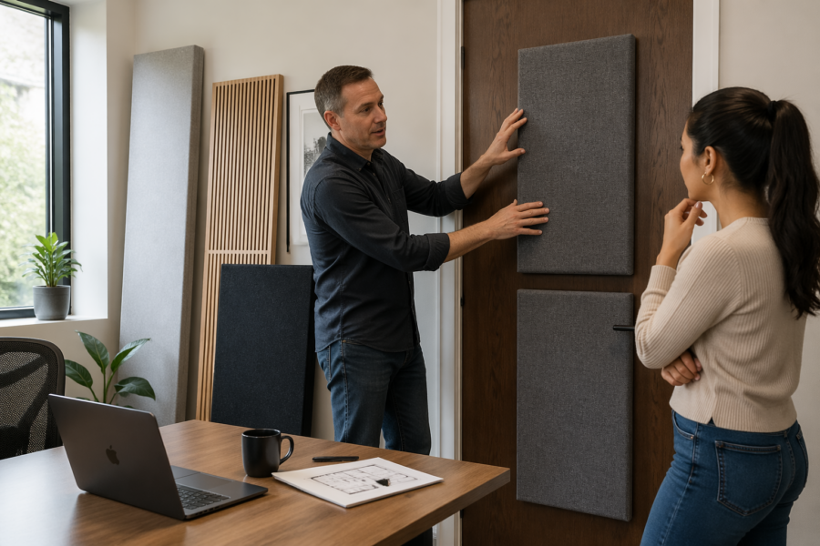 How to Treat Door Reflections With Acoustic Panels in a Home Office